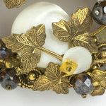 Close-up view of brooch bottom