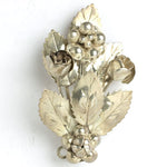 Hobé sterling silver brooch with flowers & leaves
