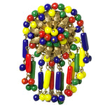 Dangling bead pin in primary colors