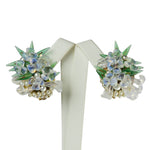 Vintage flower earrings probably made by Madeleine Rivière
