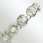 1950s sterling silver and pearl bracelet
