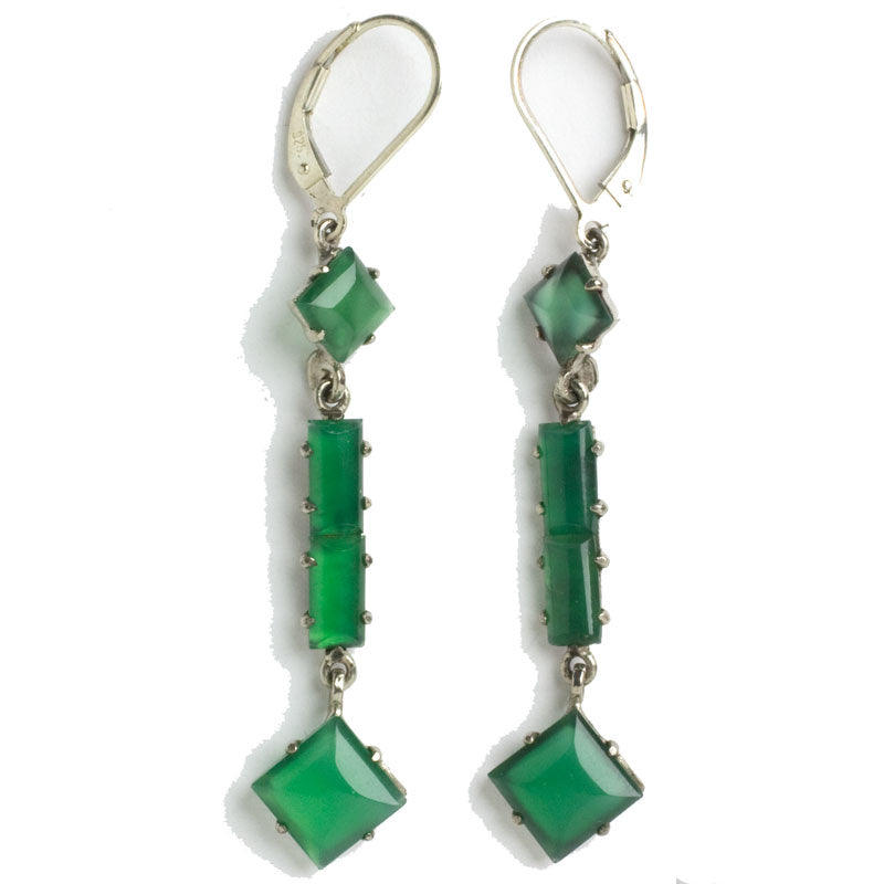 Late-1920s chrysoprase earrings