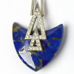 Close-up view of lapis glass & embellishment