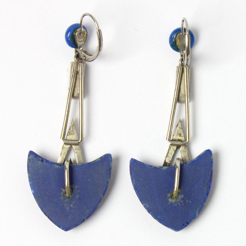View of earring backs, showing construction