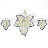 Trifari leaf brooch & earrings set