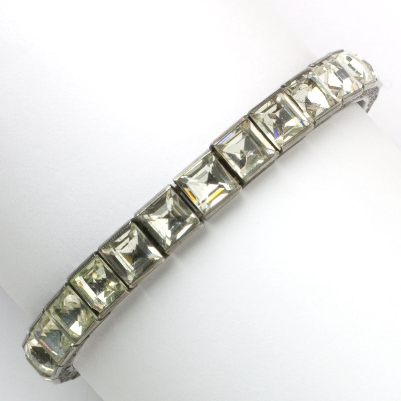 Diamonbar bracelet of diamanté set in sterling