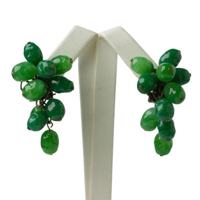 Jade and Diamond Earrings For Sale at 1stDibs | jade diamond earrings, jade  earrings with diamonds
