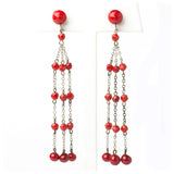 Red bead earrings from the 1920s