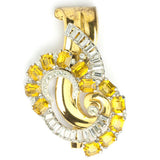 McClelland Barclay vintage brooch with citrines & diamante