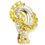 Another view of McClelland Barclay 2-tone scroll brooch