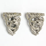 Pair of diamante dress clips