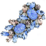 Schiaparelli art glass brooch in diagonal position