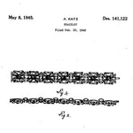 Design patent for aquamarine & diamante bracelet