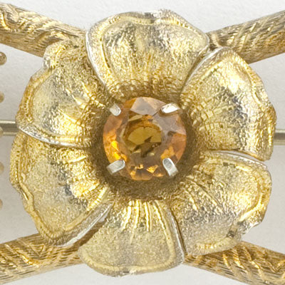 Close-up view of brooch center