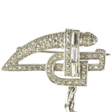 Art Deco design on front of clasp