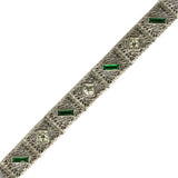 Close-up view of bracelet jeweled center