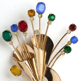 Close-up of Coro bouquet brooch