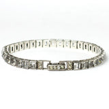 Diamante & sterling Art Deco bracelet