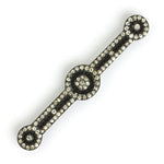 Black and white Deco brooch by Fishel, Nessler