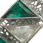 Filigree detail in Art Deco brooch