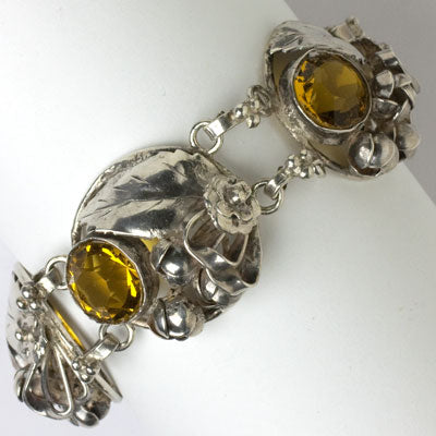 Silver and citrine bracelet by Hobé