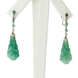Jade drop earrings from the 1920s
