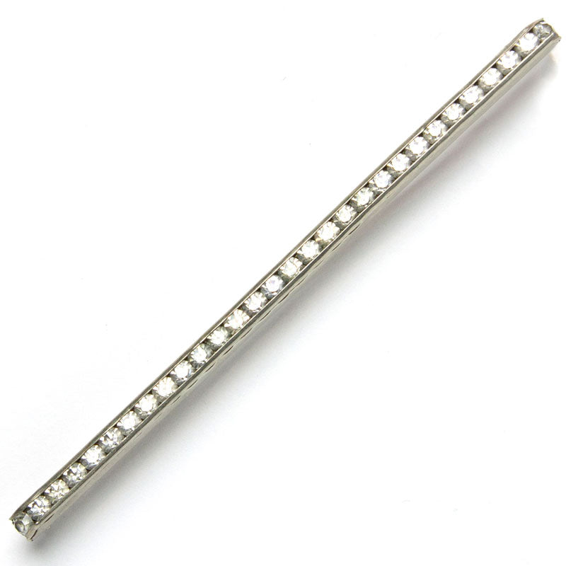 Vintage bar brooch with diamanté