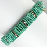 Turquoise bead bracelet by Miriam Haskell