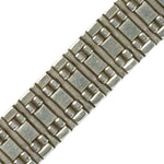 Close-up view of bracelet back, showing construction