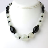 Black & white beaded necklace by Louis Rousselet