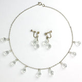 Crystal briolette necklace & earrings