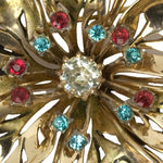 Close-up view of jeweled flower center